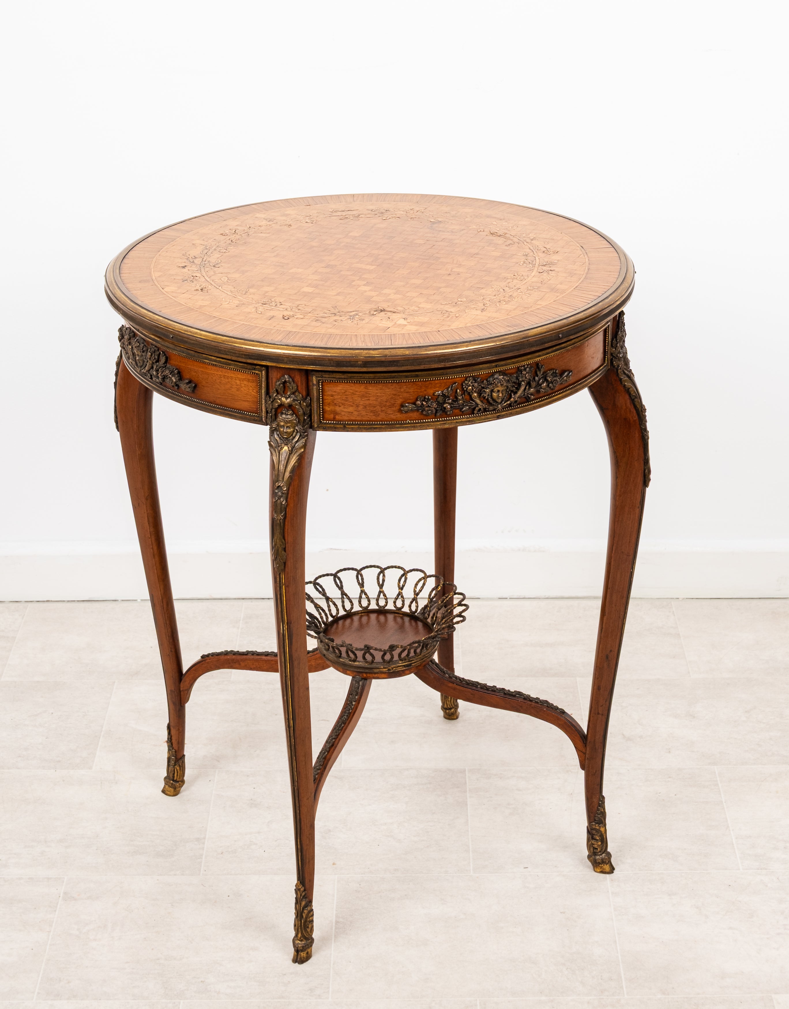 Exceptional French Kingwood Centre Table In The Manner Of François Linke c.1880