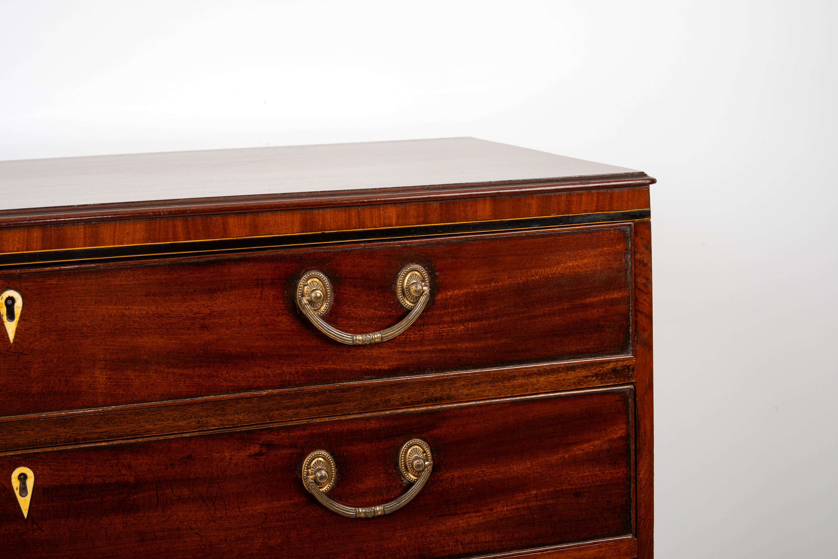 Antique 19th Century Mahogany Sheraton Style Chest Of Drawers c.1860