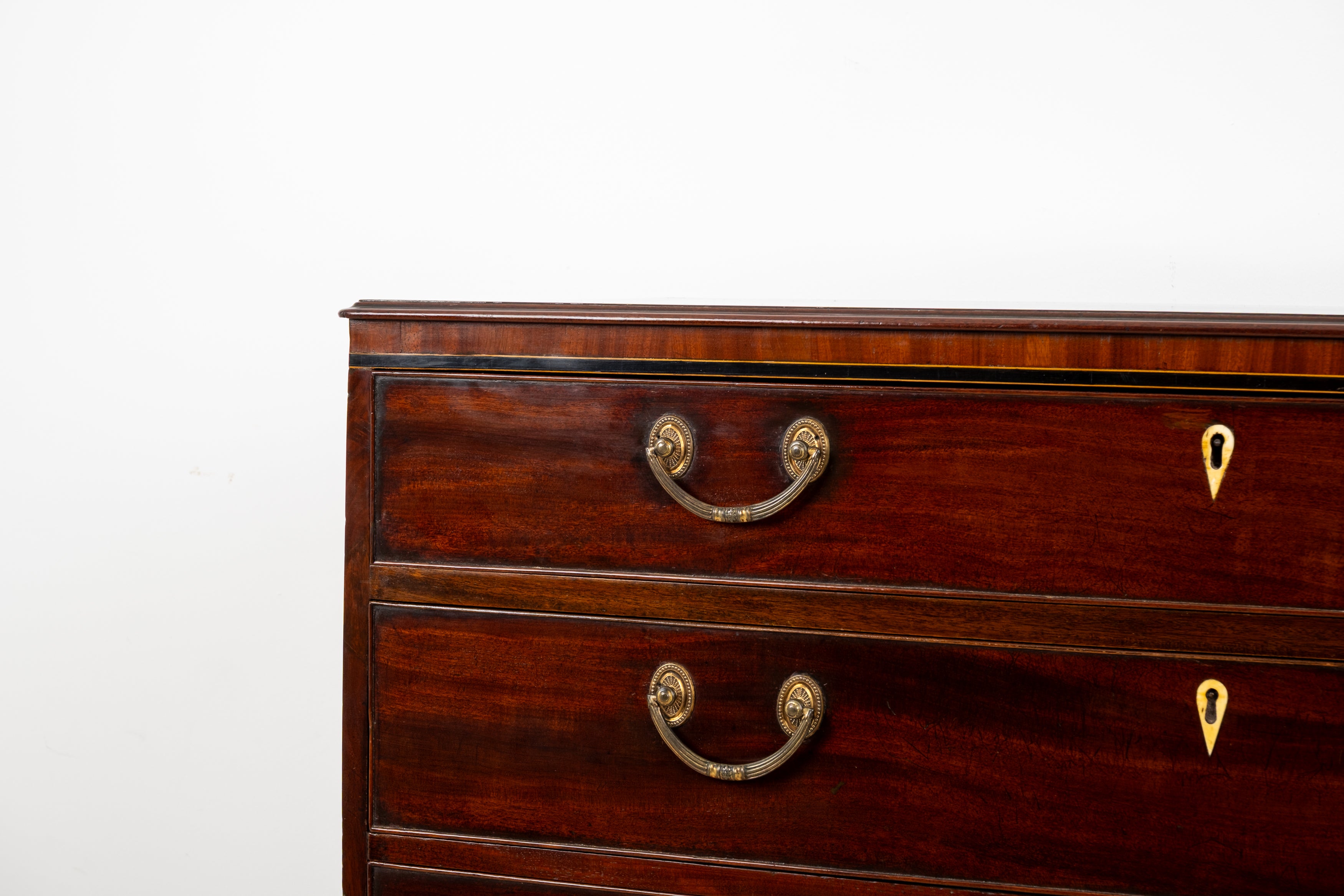 Antique 19th Century Mahogany Sheraton Style Chest Of Drawers c.1860