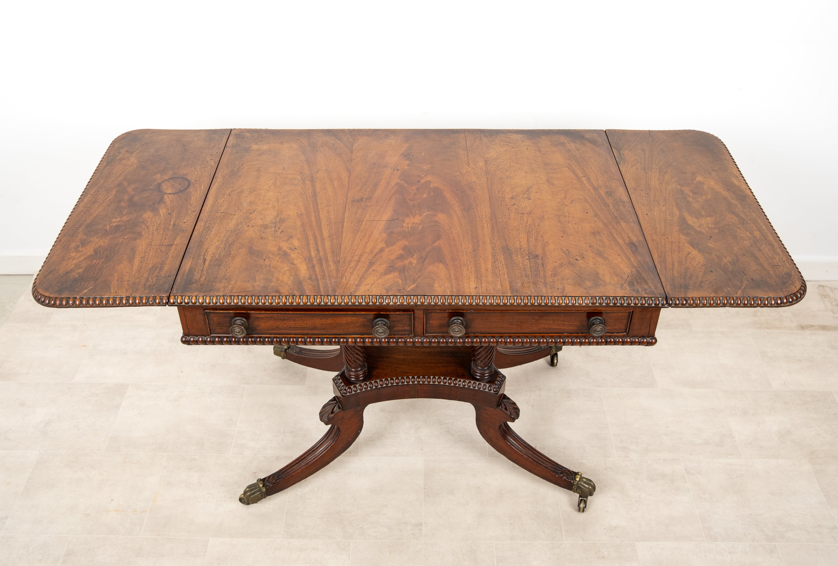 Antique Regency Mahogany Sofa Table C.1830 | Drop Leaf Writing Desk Console Table