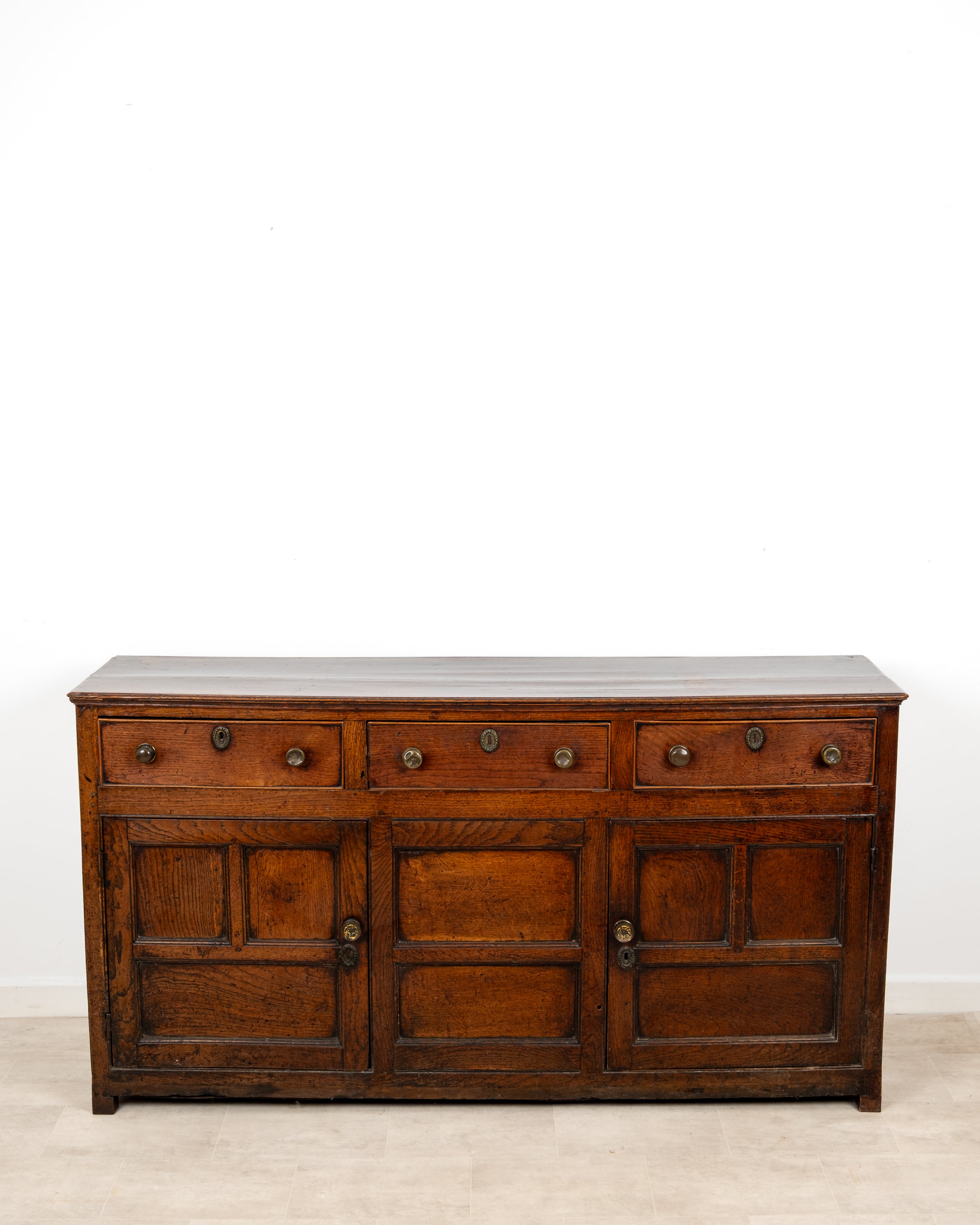Antique Georgian oak dresser base sideboard circa 1800