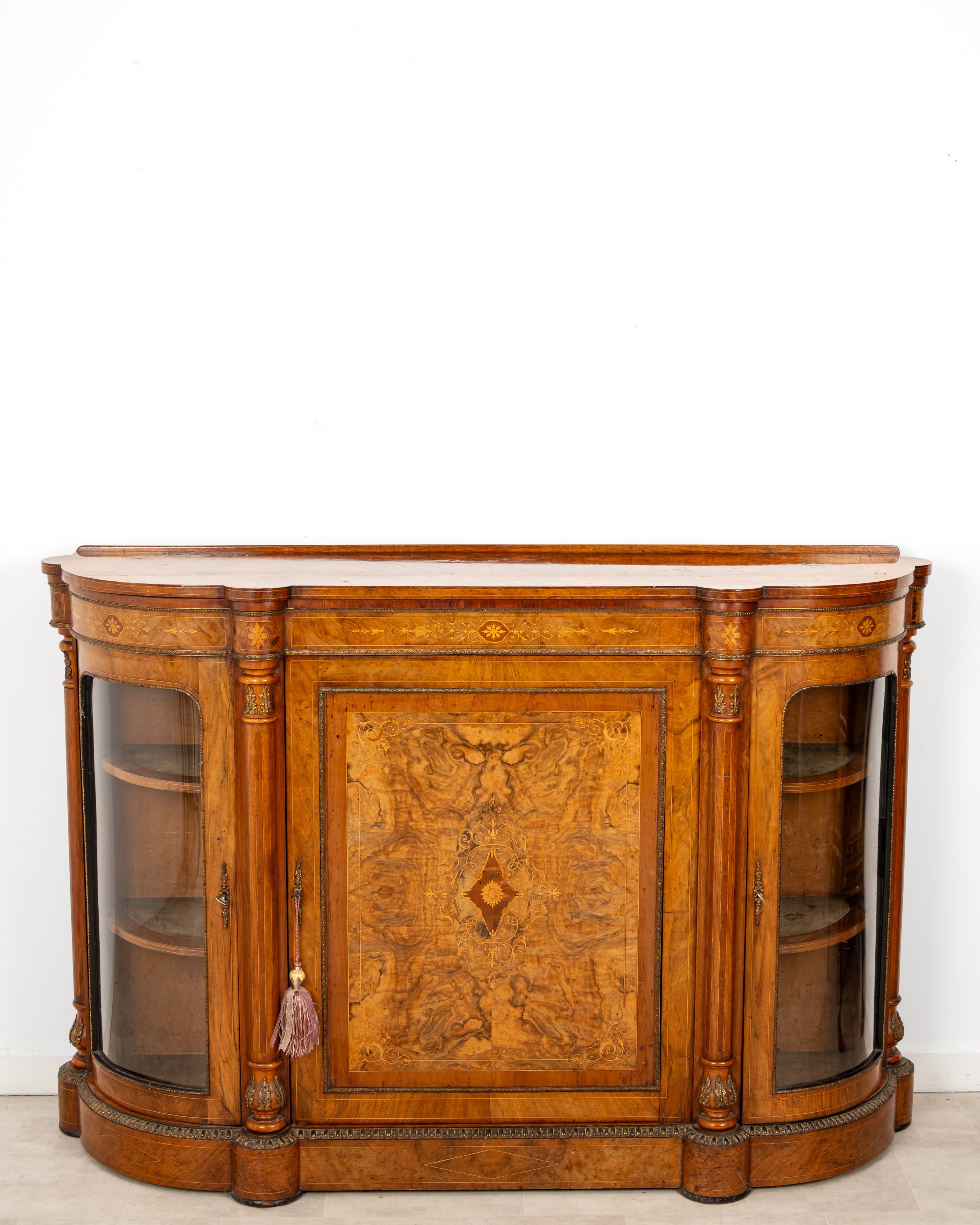 innovator 「Bogart Cafe」　廃盤　北欧　ミッドセンチュリー Victorian Burr Walnut Marquetry Credenza c.1870 – Hawkins Antiques