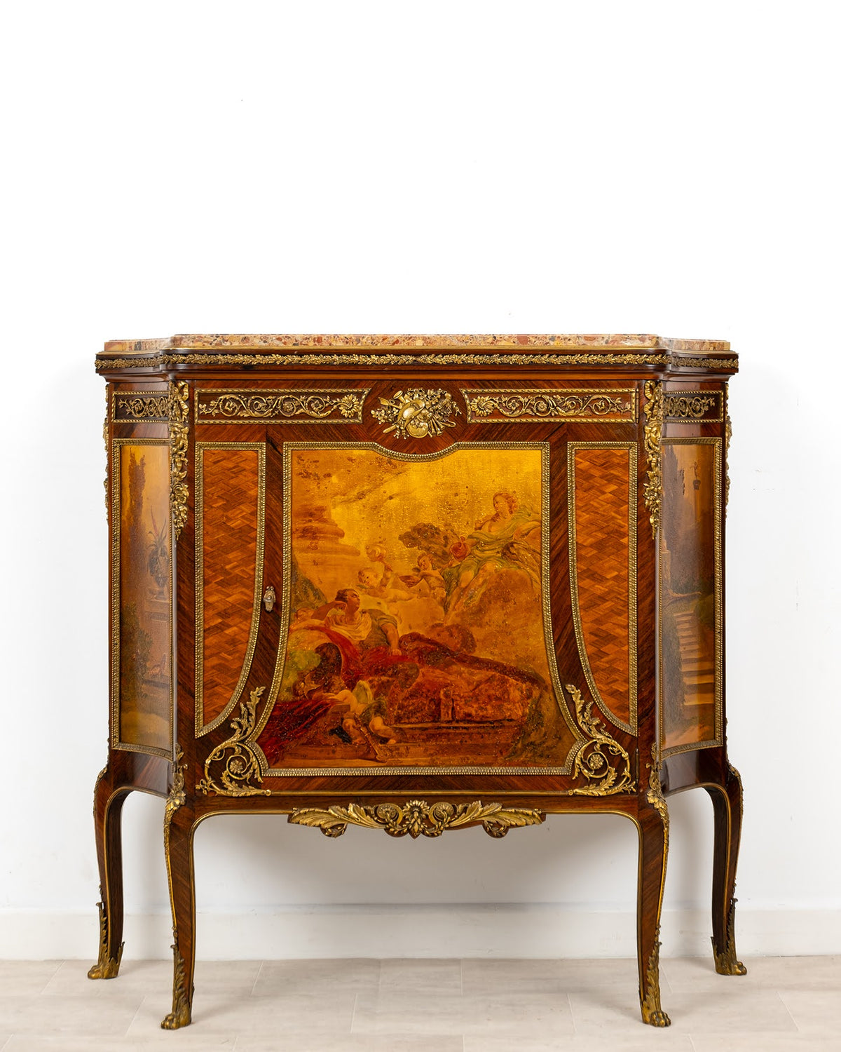 François Linke Vernis Martin gilt-bronze side cabinet Paris circa 1900