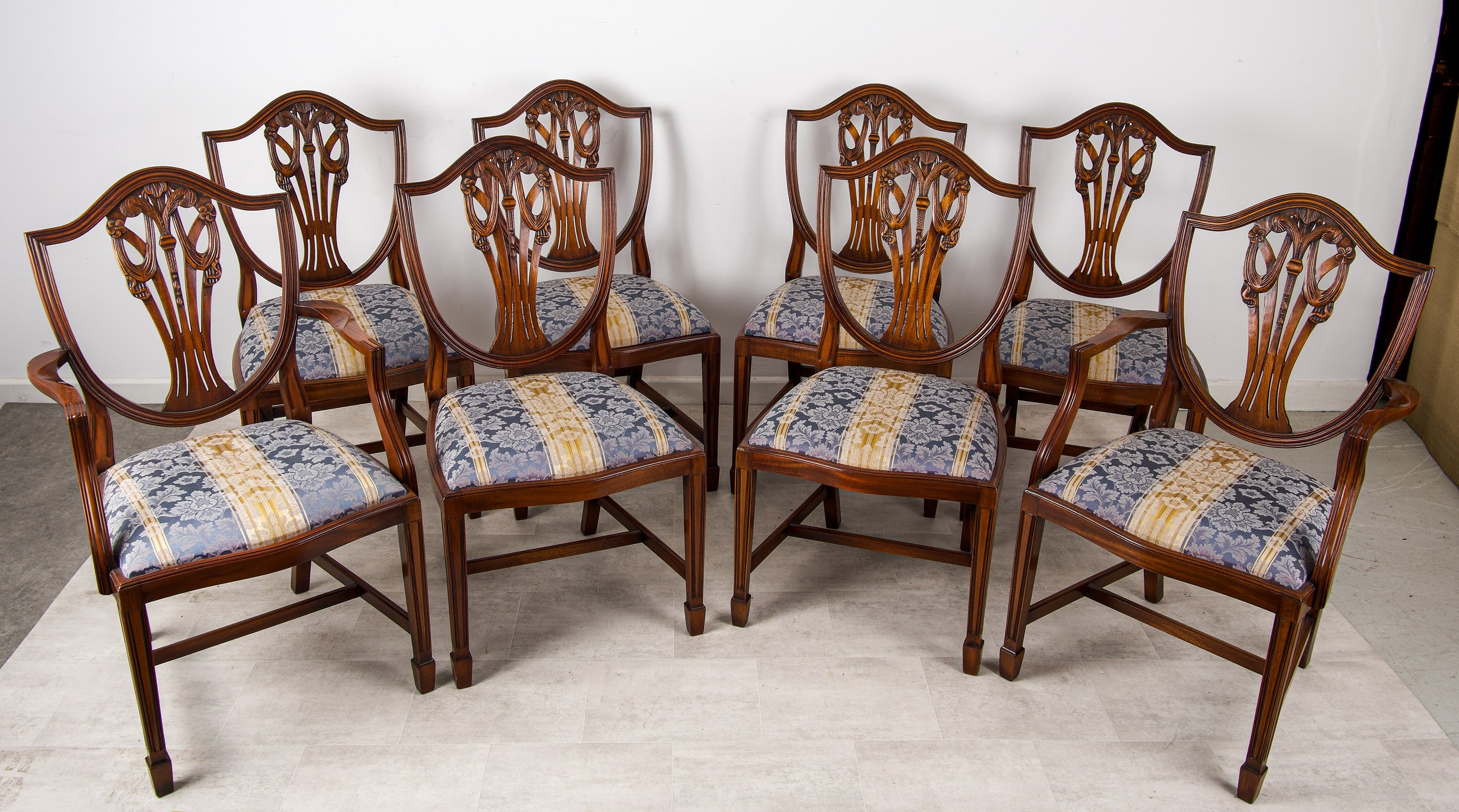 Set of 8 Mid-20th Century Mahogany Dining Chairs by Rackstraw
