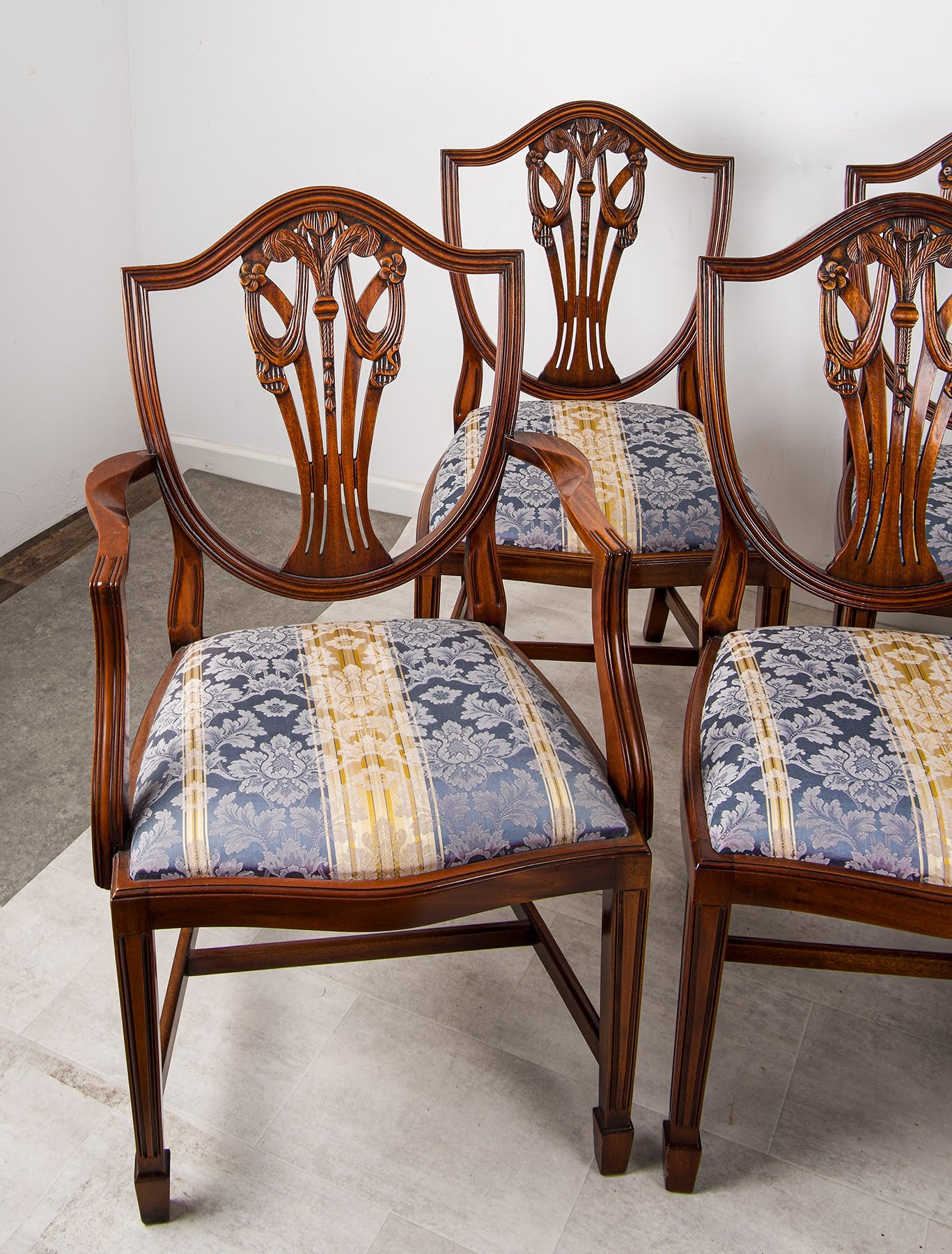 Set of 8 Mid-20th Century Mahogany Dining Chairs by Rackstraw