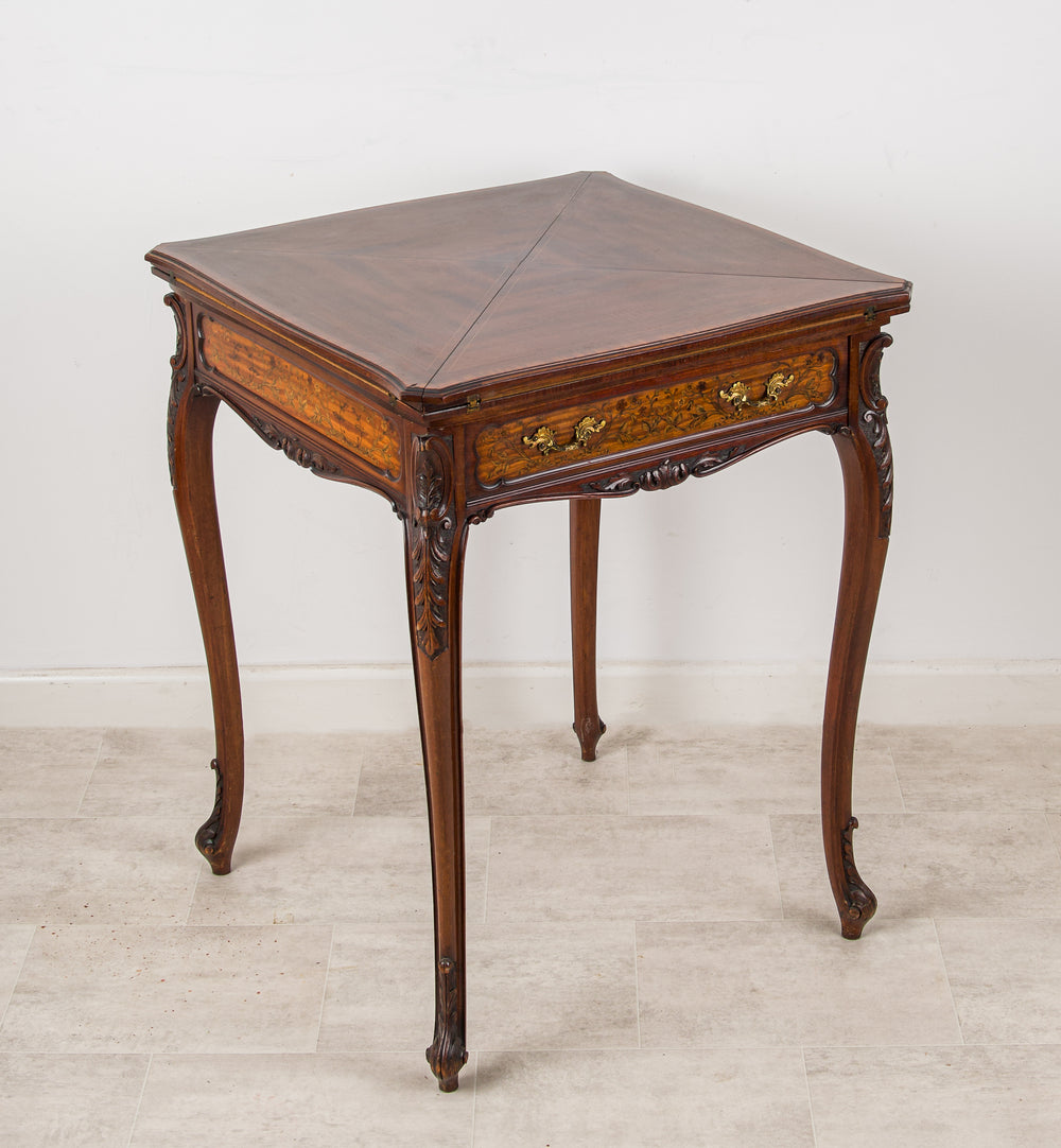 Antique Mahogany Envelope Games / Card Table - 19th Century | Hawkins ...