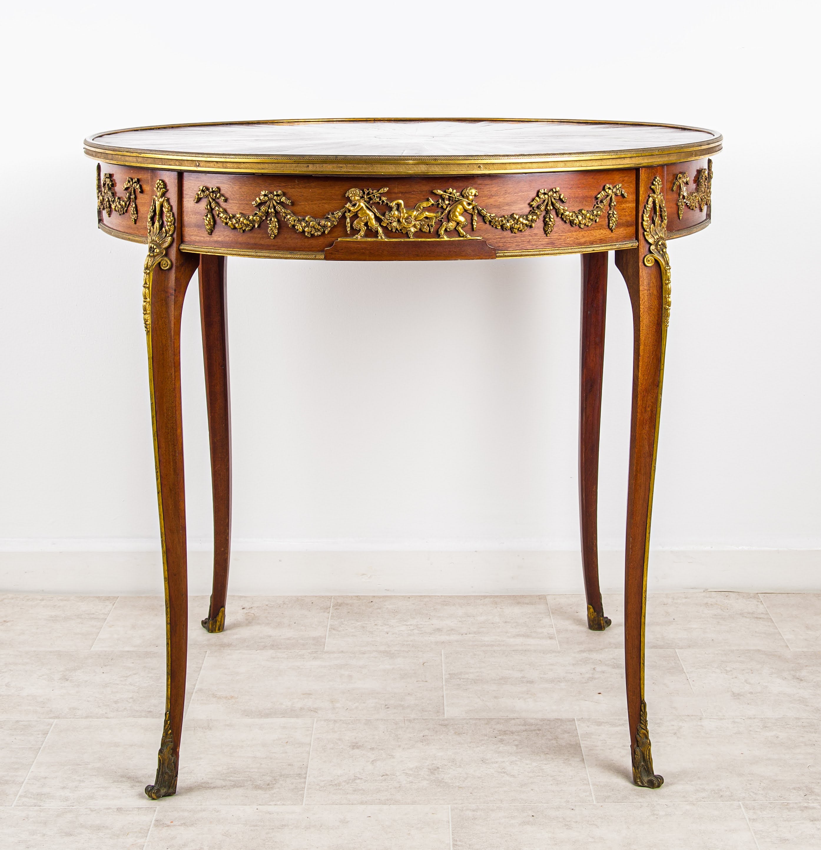 Antique French Gilt Bronze (Ormolu) Mounted Centre Table in the Manner of François Linke, C.1900