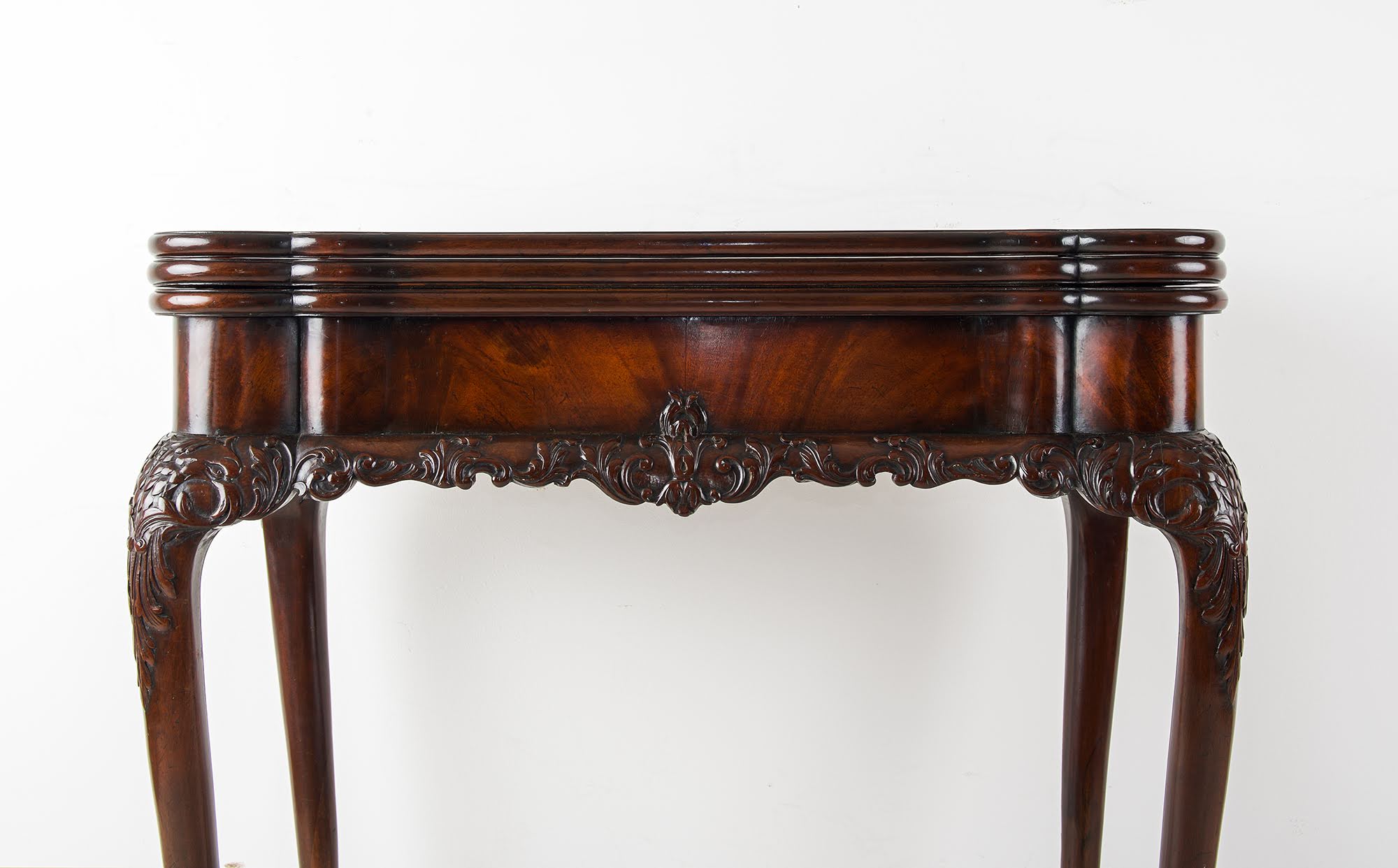 19th Century George II Style Mahogany Dual-Action Tea & Card Table