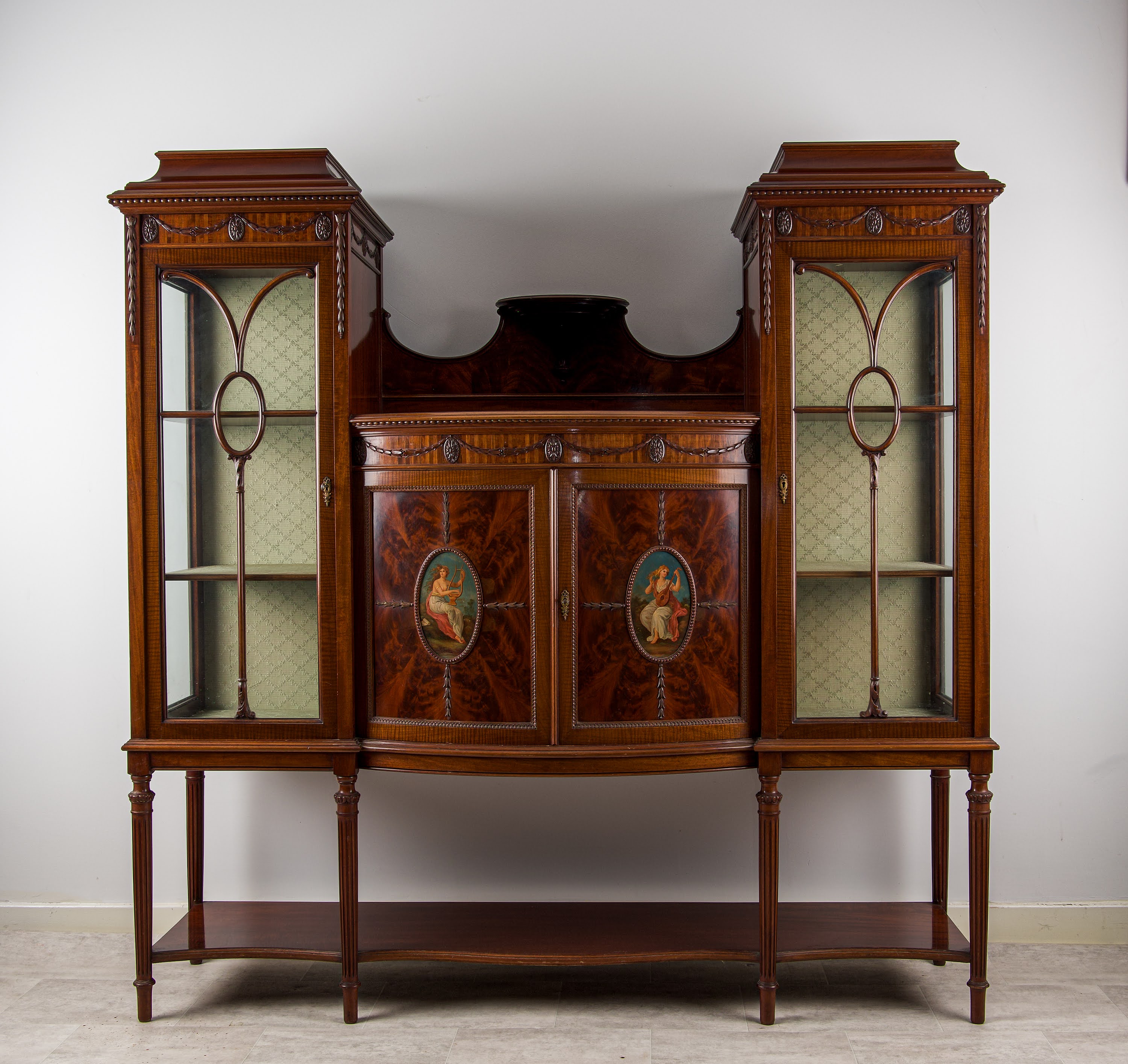 Antique French Vernis Martin Bombe Cabinet with | Hawkins Antiques