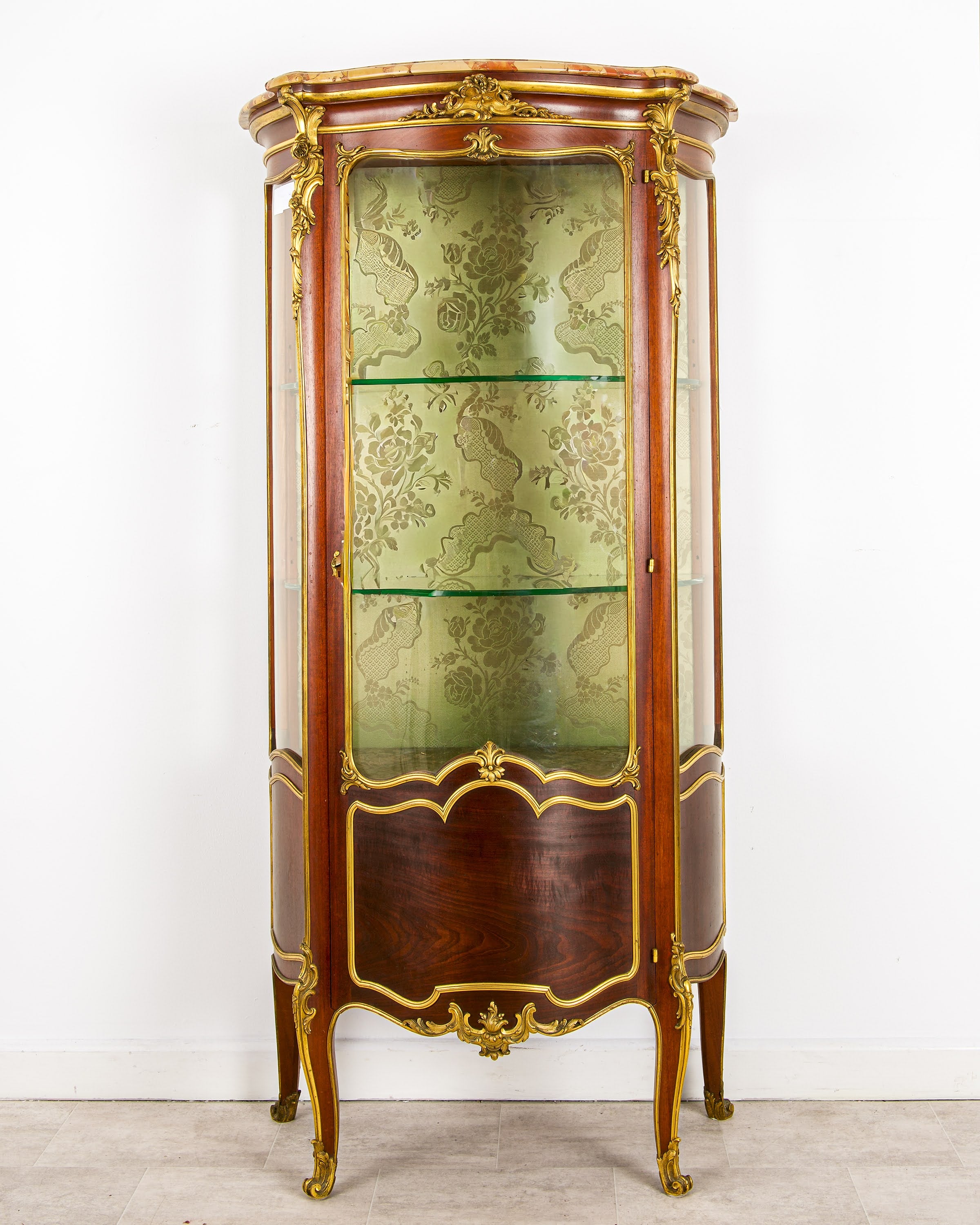 Antique French Ormolu Mounted Vitrine Cabinet In The Manner Of François Linke