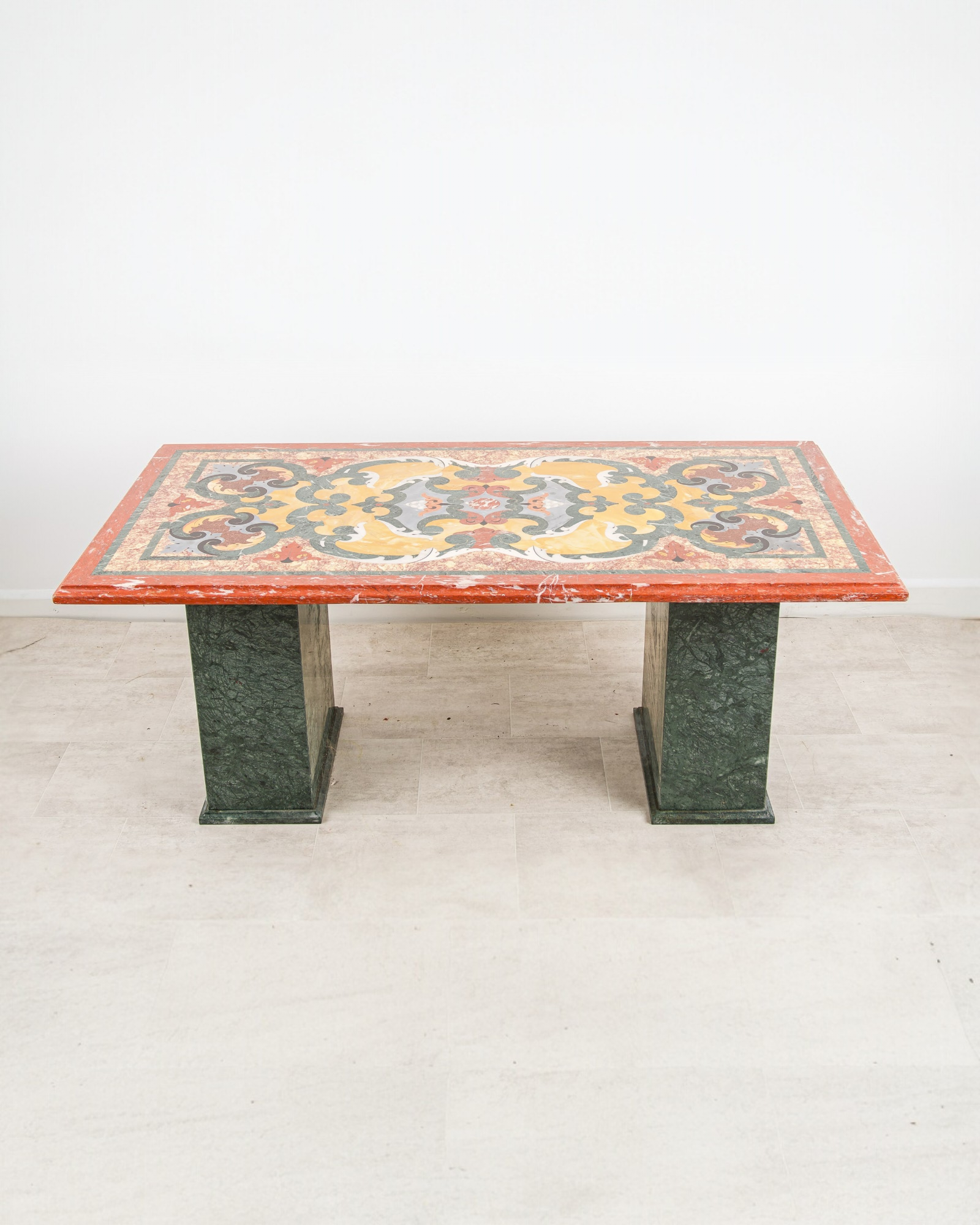 Italian Marble Coffee Table Inlaid Top Centre Table 127cm